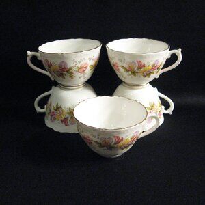 COALPORT MARILYN BONE CHINA FOOTED CUPS - 5 - ENGLAND
